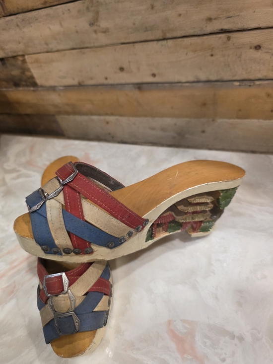 Shoes - Hand-Carved Asian Inspired Wood Clogs